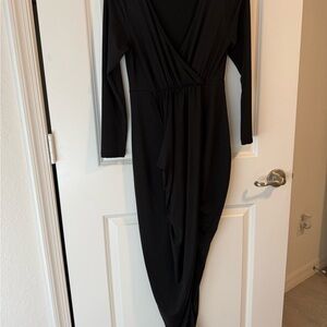 Elegant Black Long Sleeve Dress